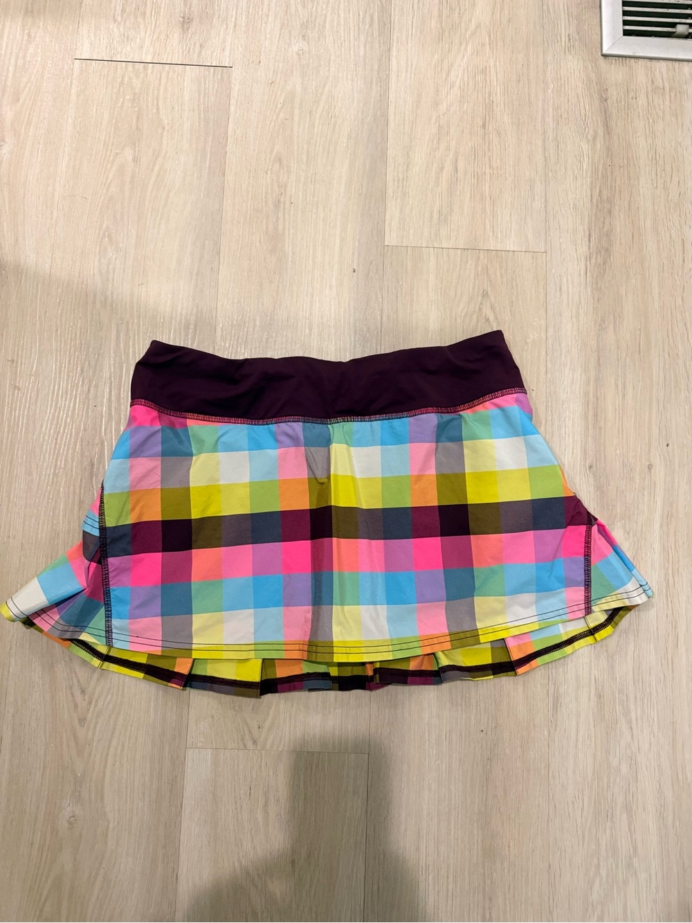 Multicolor Plaid Active Skort Lululemon sz 6